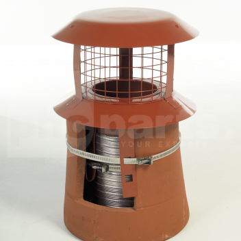9600274 MAD 6in Flexi Liner Suspending Cowl c/w Mesh Birdguard, Terracotta <!DOCTYPE html>
<html lang=\"en\">
<head>
<meta charset=\"UTF-8\">
<title>Product Description</title>
</head>
<body>

<h1>MAD 5in Flexi Liner Suspending Cowl with Mesh Birdguard, Buff</h1>

<ul>
<li>Material: High-quality, durable metal construction for longevity</li>
<li>Colour: Buff finish to match a variety of architectural styles</li>
<li>Compatibility: Designed to fit a 5-inch flexible flue liner</li>
<li>Functionality: Aids in suspending the flexible flue liner from the top of the chimney</li>
<li>Protection: Integrated mesh birdguard prevents birds and debris from entering the chimney</li>
<li>Installation: Easy to install without the need for special tools or professional help</li>
<li>Design: Aerodynamic shape enhances airflow and reduces wind-related downdrafts</li>
<li>Maintenance: Simple to remove and clean, ensuring a clear chimney passage</li>
<li>Safety: Reduces the risk of chimney fires by preventing nest building and blockages</li>
<li>Compliance: Meets relevant safety and building standards</li>
</ul>

</body>
</html> MAD 5in Flexi Liner, Suspending Cowl, Mesh Birdguard, Buff Color, Chimney Supplies