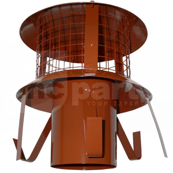 9600274 MAD 6in Flexi Liner Suspending Cowl c/w Mesh Birdguard, Terracotta <!DOCTYPE html>
<html lang=\"en\">
<head>
<meta charset=\"UTF-8\">
<title>Product Description</title>
</head>
<body>

<h1>MAD 5in Flexi Liner Suspending Cowl with Mesh Birdguard, Buff</h1>

<ul>
<li>Material: High-quality, durable metal construction for longevity</li>
<li>Colour: Buff finish to match a variety of architectural styles</li>
<li>Compatibility: Designed to fit a 5-inch flexible flue liner</li>
<li>Functionality: Aids in suspending the flexible flue liner from the top of the chimney</li>
<li>Protection: Integrated mesh birdguard prevents birds and debris from entering the chimney</li>
<li>Installation: Easy to install without the need for special tools or professional help</li>
<li>Design: Aerodynamic shape enhances airflow and reduces wind-related downdrafts</li>
<li>Maintenance: Simple to remove and clean, ensuring a clear chimney passage</li>
<li>Safety: Reduces the risk of chimney fires by preventing nest building and blockages</li>
<li>Compliance: Meets relevant safety and building standards</li>
</ul>

</body>
</html> MAD 5in Flexi Liner, Suspending Cowl, Mesh Birdguard, Buff Color, Chimney Supplies