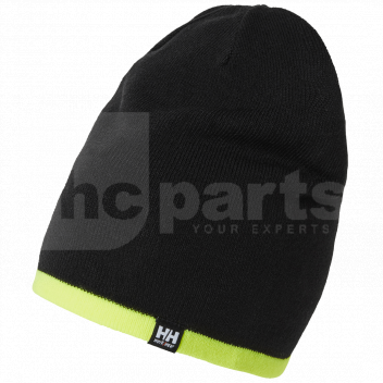 HH0138 Helly Hansen Classic Reversible Beanie, Black/Yellow, One Size  
