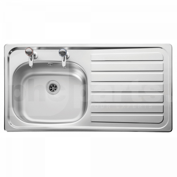 Sink, Stainless Steel, 950mm x 508mm, RH Drainer (0.6mm) - KSS1634